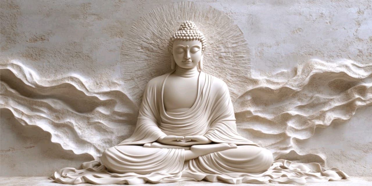 Serene Buddha Relief